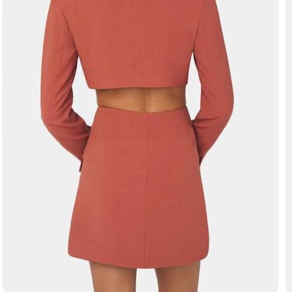 WeWoreWhat Blazer Mini Skirt in Clay Size Small New - Picture 3 of 5